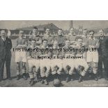 MANCHESTER UNITED 1930s Hard backed postcard team group photograph of Manchester United circa