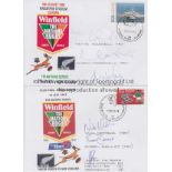 SOUTH AFRICA v NEW ZEALAND RUGBY Two First Day covers for the Test in Durban 15/8/1998 (signed by