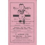 NEW BRIGHTON - YORK CITY 49-50 New Brighton home programme v York City, 6/5/50, score on cover,