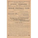 EGHAM 1929 Egham home programme v Weybridge, 26/9/1929 which Egham won 7-1. Slight fold, score,