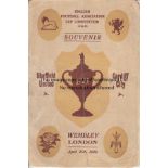 1925 CUP FINAL Unusual souvenir programme for the 1925 Cup Final Sheffield United v Cardiff, eight