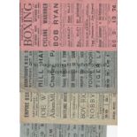 BOXING 1930s Eight Boxing flyers listing the bouts at Scunthorpe Boxing Stadiums between 1932 and