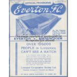 EVERTON - BIRMINGHAM 1937 Everton home programme v Birmingham, 11/12/1937, staples removed.