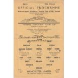 WOLVES - MAN UTD 57/8 Scarce Wolves single sheet programme v Manchester United, 24/4/58, Youth Cup