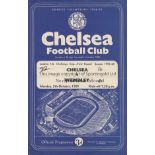 CHELSEA 4 Page programme Chelsea v Wembley London Challenge Cup 1st Round 5th October 1959. Score on