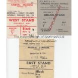 ARSENAL TICKETS 1950 Three match tickets for Arsenal games all left for collection by Denis