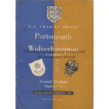 1949 CHARITY SHIELD Official programme, 1949 Charity Shield, Portsmouth v Wolves, 19/10/49 at