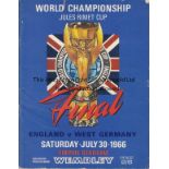 WORLD CUP 66 FINAL World Cup Final programme 1966 , England v West Germany, 30/7/66, staple removed,