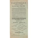 DULWICH - WIMBLEDON 1924 Single sheet Dulwich Hamlet Reserves home programme v Wimbledon Reserves,