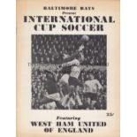 WEST HAM - WOLVES 69 Match programme and team sheet insert for game between West Ham United