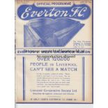 EVERTON - WEST BROM 1938 Everton home programme v West Brom, 2/4/1938, ex bound volume, slight