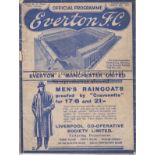 EVERTON - MANCHESTER UTD 1936-37 Scarce Everton home programme v Manchester United, 29/3/1937,