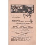 ROTHERHAM - DONCASTER 46-7 Rotherham single sheet home programme v Doncaster, 17/5/47, the two teams