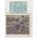 BRENTFORD AUTOGRAPHS Folder containing Brentford autographs from 1937 - 1995. Includes signed