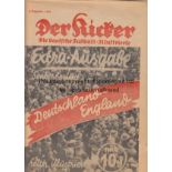 ENGLAND/TOTTENHAM 14 Page Special edition of "Der Kicker" Magazine dated 5th December 1935 the day