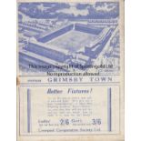 EVERTON - GRIMSBY 1938-39 Everton home programme v Grimsby, 31/8/1938, first home game of Everton