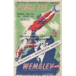 1948 CUP FINAL Official programme 1948 Cup Final, Blackpool v Manchester United, rusty staples,