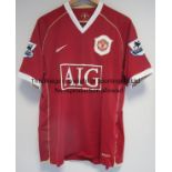 PAUL SCHOLES - MAN UTD SHIRT Match worn Paul Scholes Manchester United short sleeve red shirt. The