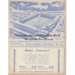 EVERTON - WOLVES 1938-39 Everton home programme v Wolves , 8/10/1938 , Everton won 1-0 and