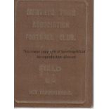 MERTHYR TOWN 1910-11 Merthyr Town season ticket/fixture list issued to season ticket holder to admit