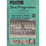 MAN UNITED Programme Eintracht Frankfurt v Manchester United Friendly match 13th August 1963. Good