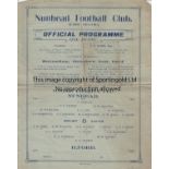 NUNHEAD - ILFORD 1914 Nunhead single sheet home programme v Ilford, 3/10/1914, London Charity Cup,