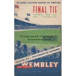 1949 CUP FINAL Official programme, Leicester v Wolves, 1949 Cup Final. , slight fold, rusty `