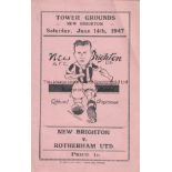 NEW BRIGHTON - ROTHERHAM 46-7 New Brighton home programme v Rotherham, 14/6/47, the season was
