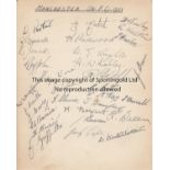 MANCHESTER UNITED 1937 Excellent autograph album page, Manchester United 1937, 31 ink signatures,