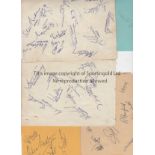 CRICKET AUTOGRAPHS Autograph sheets for New Zealand 1949 with 12 signatures, Essex 1949 with 13