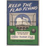 CHESTER FC 1931-1952 Colourful booklet published by Chester FC, "Keep the flag flying, Twenty One