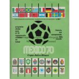 1970 WORLD CUP Official Mexico issue green cover Tournament programme, 242 pages, Spanish Language