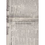 DAILY EXPRESS Daily Express Newspaper 24th April 1900 (1st ever issue) with news of Aston Villa