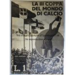 1938 WORLD CUP World Cup held in France 4 to 19 June 1938. Rare Italian tournament brochure released