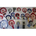 ROSETTES Twenty excellent condition football rosettes , worn at the game and then lovingly preserved