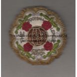 ENGLAND - SCOTLAND 1906 Beautiful embroidered cloth pin/clasp badge. The front has embroidered