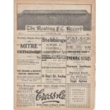 READING - MIDDLESBROUGH 1928 Reading home programme v Middlesbrough, 25/8/1928, tears to edges,