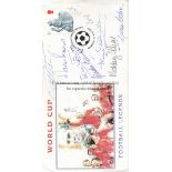 ENGLAND 1966 WORLD CUP AUTOGRAPHS A World Cup Football Legends first day cover 21/5/2002 signed by