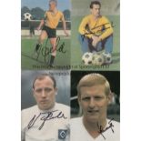 SIGNED GERMAN ARAL 1966 CARDS Nine signed World Cup Aral cards, 7 of which played in the final Inc