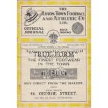 LUTON - WATFORD 1936 Luton home programme v Watford, 29/2/1936, slight fold, minor staple rusting.