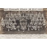 NEWCASTE UNITED 1907-1908 Postcard, Newcastle United 1907-1908, teamgroup with players named beneath