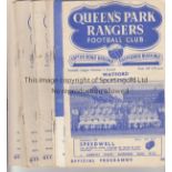 QPR A collection of 14 Queen's Park Rangers home programmes from the 1950's - Watford 1952/53,