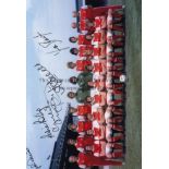 ARSENAL Col 12 x 8 photo, showing Arsenal players posing for a squad photo at Highbury prior to