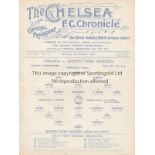 CHELSEA 1924-25 Four Chelsea single sheet home Reserves programmes, 1924-25, v Fulham, QPR,