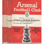 ARSENAL A collection of 19 Arsenal home programmes from the 1950/51 season to include both FA Cup