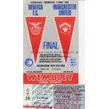 EUROPEAN CUP FINAL 1968 Ticket and programme Manchester United v Benfica European Cup Final at