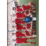 BAYERN MUNICH 1982 Col 12 x 8 photo, showing the Bayern Munich team lining up for a team photo prior