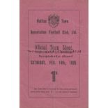 HALIFAX 1924/25 Halifax Town v Grimsby Town. Very rare 4-page official programme single sheet