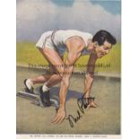 MEL PATTON Signed 10" x 8" magazine colour print of Mel Patton who won gold medals for the USA at