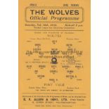 WOLVES - PORT VALE 45 Wolves home programme v Port Vale, 10/2/45, neat change, minor fold. Generally